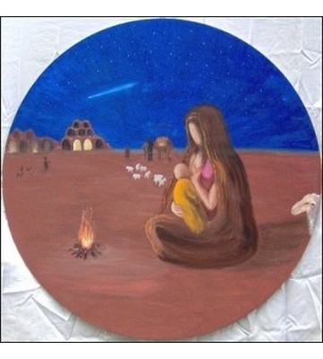 Pastorella di Bethlehem con bambino